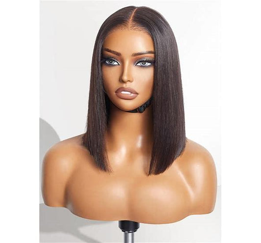 Raw Indian 5x5 HD Bob Wig 12"
